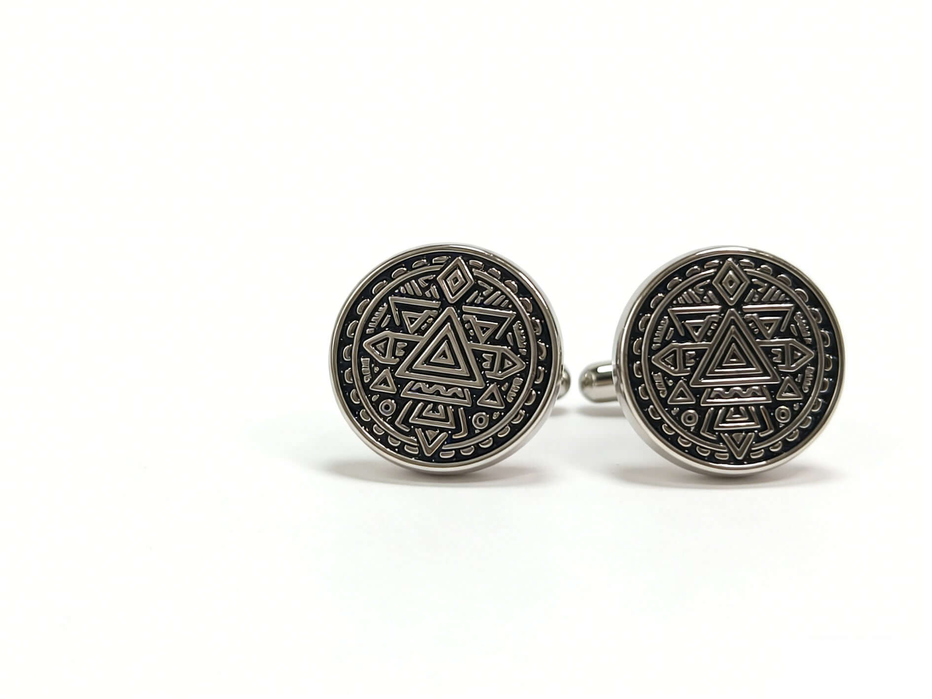 silver onyx cufflinks
