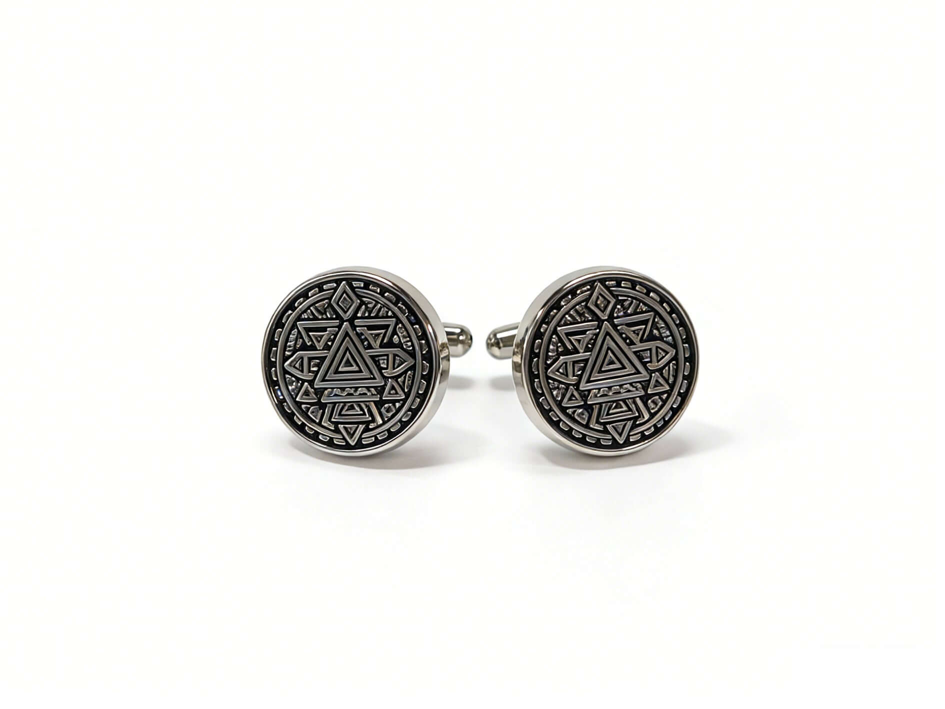 silver onyx cufflinks