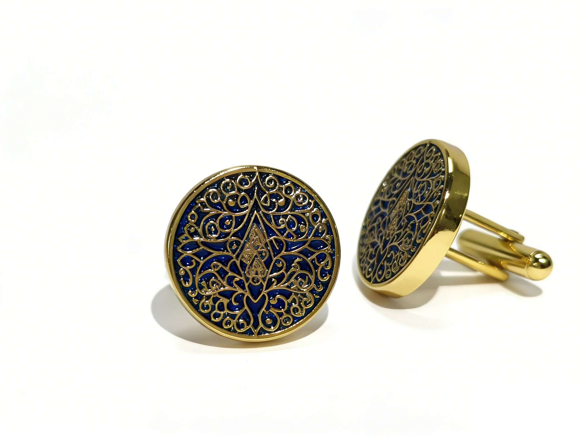 royal crest gold cufflinks