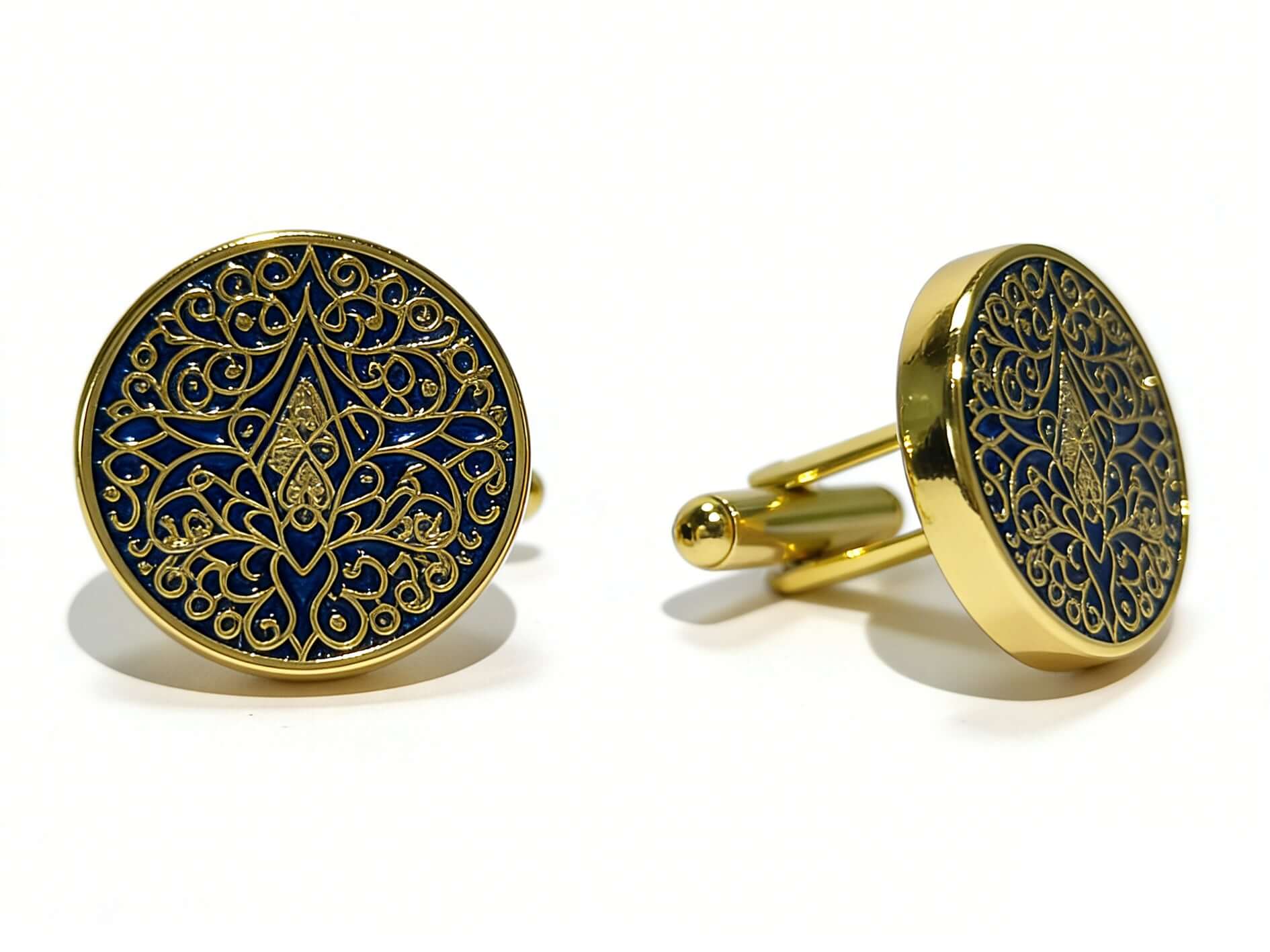 royal crest gold cufflinks