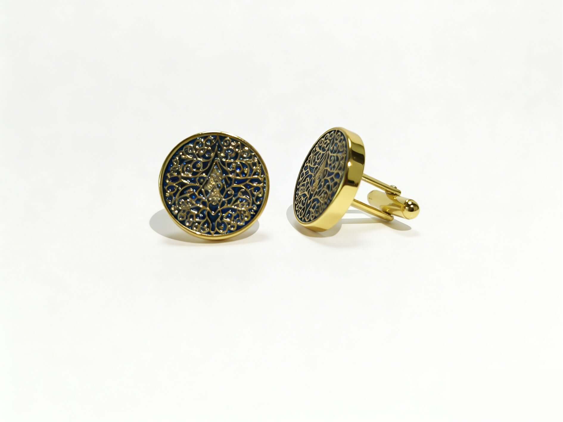 royal crest gold cufflinks