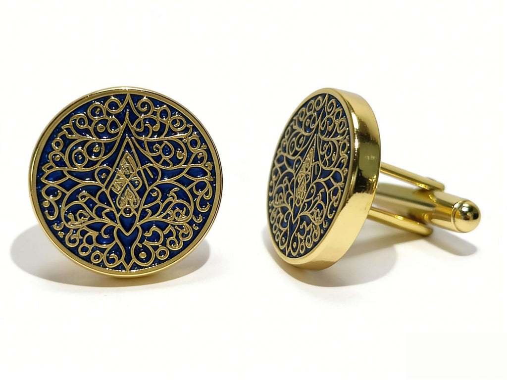 royal crest gold cufflinks