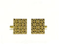 Imperial Grid Cufflinks – Polished Gold by Di Classe & Co