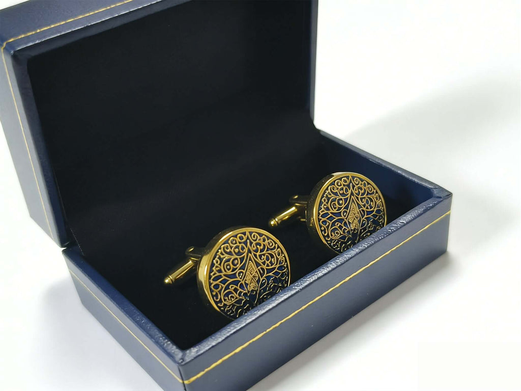 royal crest gold cufflinks